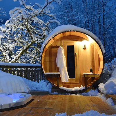 Dry Steam Wood Sauna Room Health Wooden Bath Barrel Steam Saunas