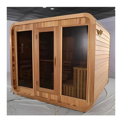 6 Person Hemlock Outdoor Dry Sauna With Adjustable Ventilation