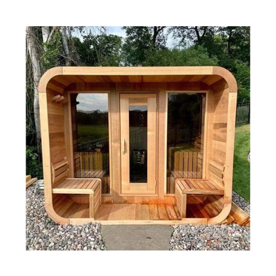 Canadian Red Cedar Cube Outdoor Dry Sauna Room Traditional Wood Fired Sauna