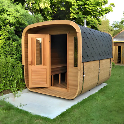 Cedar Outdoor Dry Sauna For Relaxation And Health 5-6 Person Capacity With Adjustable Ventilation Installation Service
