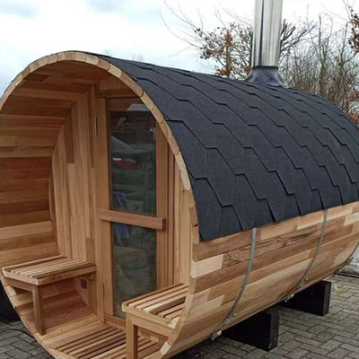 Wood Dry Steam Traditional Cedar Barrel Sauna Room Outdoor Wooden Burning Barrel