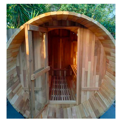 4.5KW Internal Control Stove Heater Wood Barrel Sauna Made Of Canadian Red Cedar