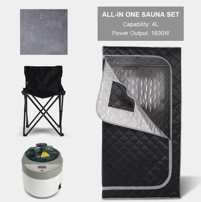 Full Body Home Steam Sauna Set, 4L Steamer Large Portable Foldable Steam Sauna 1-2 Person