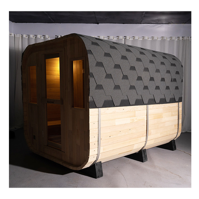 Luxury 5-6 Person Full Glass Door Outdoor Dry Sauna With Bluetooth Music System