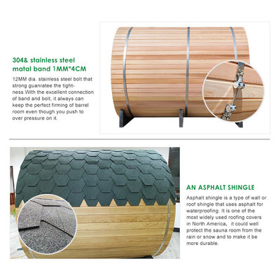 Luxurious Wood Barrel Sauna With 4.5KW/6KW Heater Accommodates 2-8 People 220V/380V Voltage