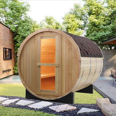 Luxurious Wood Barrel Sauna With 4.5KW/6KW Heater Accommodates 2-8 People 220V/380V Voltage