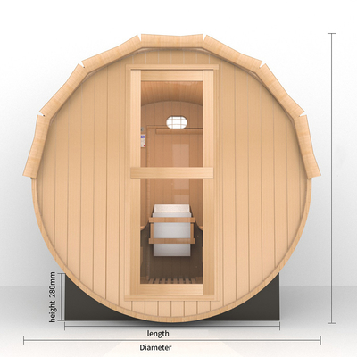 Luxurious Wood Barrel Sauna With 4.5KW/6KW Heater Accommodates 2-8 People 220V/380V Voltage