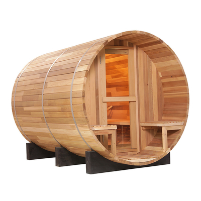 Wooden Handle Barrel Sauna Heater Easy Installation Wood Color Elegant Design