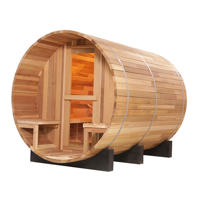Wooden Handle Barrel Sauna Heater Easy Installation Wood Color Elegant Design