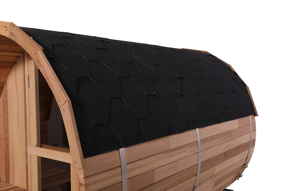 Tempered Glass Wood Sauna Barrel Easy Installation 15-90.C Temperature Range