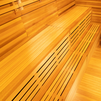 Hemlock Steam Sauna Room With LED Light Ozone Generator And Touch Screen Control Panel