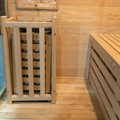 15~90.C Hemlock / Red Cedar Steam Sauna Room With 0-99 MIN Timer And 220V Voltage