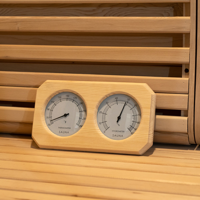 Modern 6KW Stove Heater Hemlock Red Cedar Steam Sauna Room With LED Light For Ultimate Relaxation