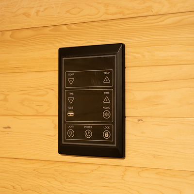 Modern 6KW Stove Heater Hemlock Red Cedar Steam Sauna Room With LED Light For Ultimate Relaxation