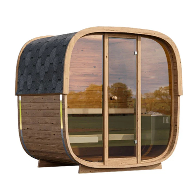 Outdoor Dry Sauna For Relaxing Health Fitness Bluetooth Sound System 5-6 Person Capacity