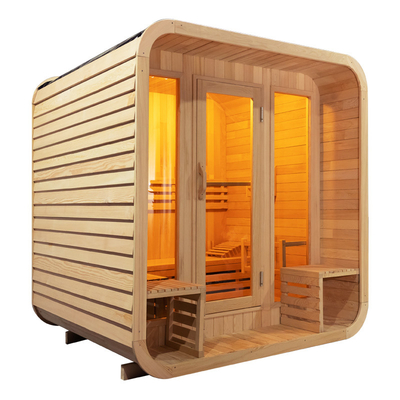 Cedar Wood Bluetooth Outdoor Dry Sauna With Hemlock Interior