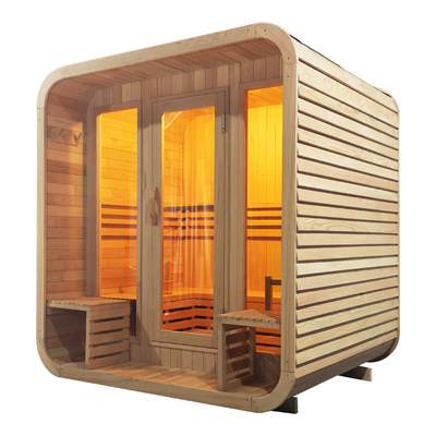 Cedar Wood Bluetooth Outdoor Dry Sauna With Hemlock Interior