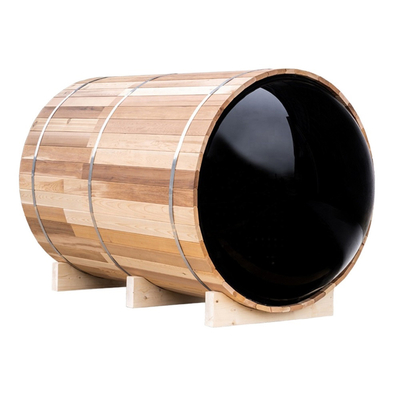 Adjustable Ventilation Hemlock Wood Outdoor Dry Sauna Full Glass Door Temperature Range 15-90.C