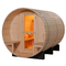 OEM Pine 2 Person Wood Barrel Sauna 6000W With Electric Stove