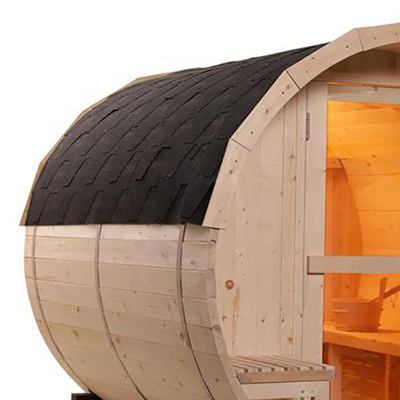 4 Person Redwood Outdoors Sauna Room Garden Pine Wood Wine Barrel Sauna