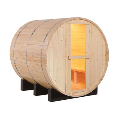 4.5kw Family 4 - 6 Person Wood Barrel Sauna Room Outdoor