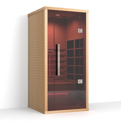 60 degree Home Sauna Wooden Personal Far Infrared Sauna 1350w