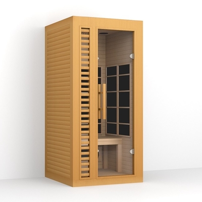 Single Person Hemlock Wood Far Infrared Sauna Room With Oxygen Ionizer