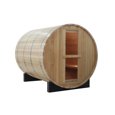 ISO9000 Dry Steam Wood Barrel Sauna 8 Person with Electric Stove Heater
