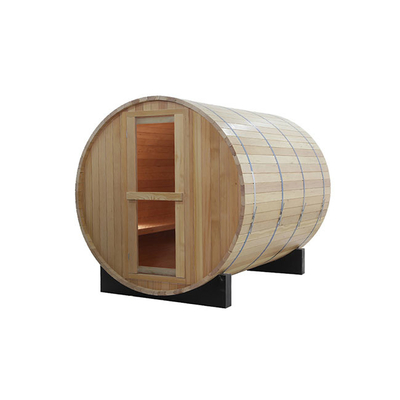 ISO9000 Dry Steam Wood Barrel Sauna 8 Person with Electric Stove Heater