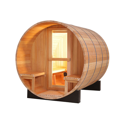 Canadian Hemlock Wood Barrel Sauna Room Outdoor 4500W
