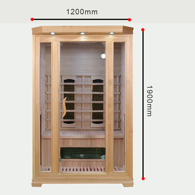 Canadian Hemlock Cedar Wooden Home Sauna Room 2 Person Dry Steam Far Infrared