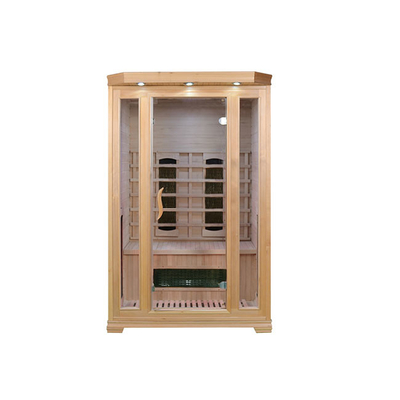 Canadian Hemlock Cedar Wooden Home Sauna Room 2 Person Dry Steam Far Infrared