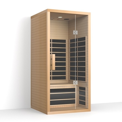 1350W Red Cedar Sauna Room Indoor Far Infrared Sauna For Single Person
