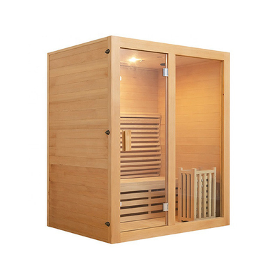 Red Cedar Wooden Domestic Steam Rooms indoor sauna kits For 3 Person