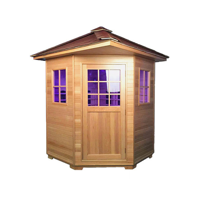 ETL Backyard Indoor Outdoor Dry Sauna Steam Room 4 Person