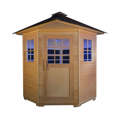 ETL Backyard Indoor Outdoor Dry Sauna Steam Room 4 Person