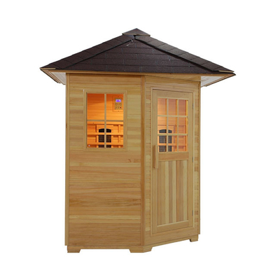 ISO9000 Outdoor 5 Person Sauna Wood Dry Infrared Sauna Outside