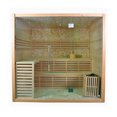 OEM Traditional Hemlock Residential Steam Room Sauna Unit For Home 4 Person