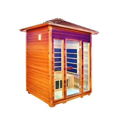 OEM Far Infrared Sauna Outside Red Cedar 4 Person Outdoor Sauna