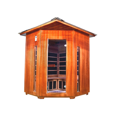 Canadian Hemlock Far Infrared Outdoor Home Sauna For Backyard 4 Person
