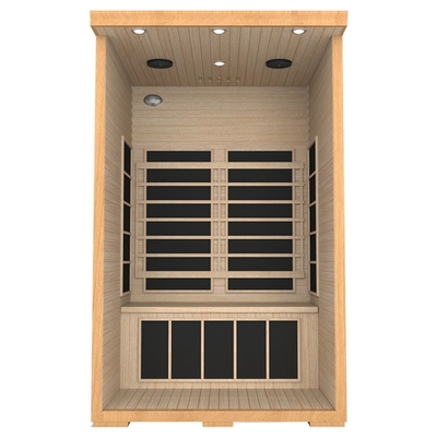 Home Canadian Red Cedar Wood 2 Person Infrared Sauna For Body Sculpting