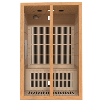 Home Canadian Red Cedar Wood 2 Person Infrared Sauna For Body Sculpting
