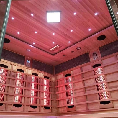 Smartmak Hemlock Infrared Steam Sauna Home Wet Sauna 4 Person for Detoxification