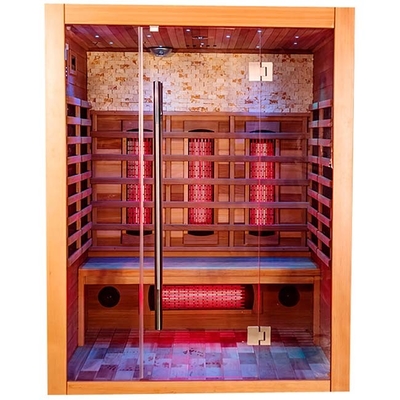 Low EMF Full Spectrum Dry Infrared Steam Sauna Solid Wood Cedar