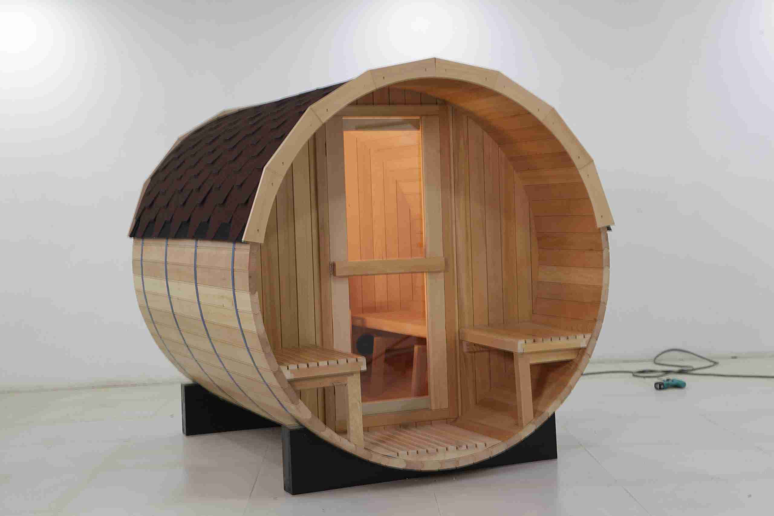 Best verkochte panoramische stoomsauna voor 6 personen in de achtertuin (kamer 007).