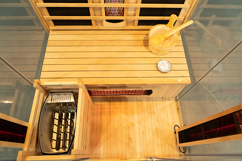 Custom Commercial 3-Person Far Infrared Steam Traditional Sauna Room 004