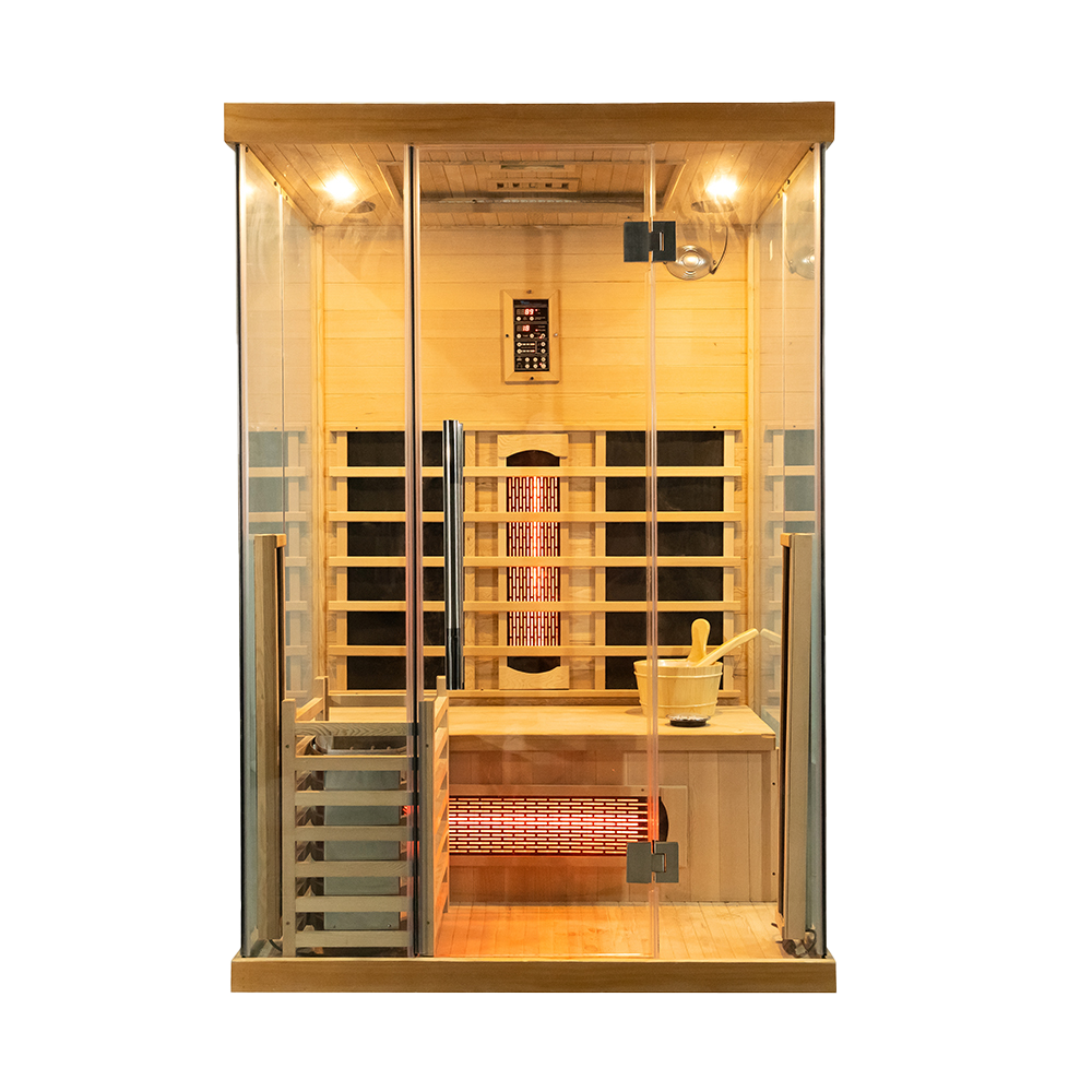 Custom Commercial 3-Person Far Infrared Steam Traditional Sauna Room 12
