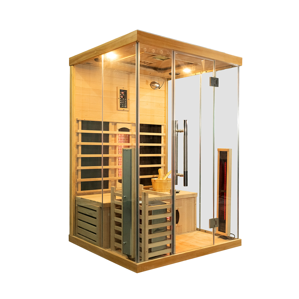 Custom Commercial 3-Person Far Infrared Steam Traditional Sauna Room 14