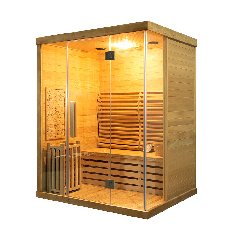 Custom Outdoor 3 Person Traditional Dry Steam Sauna For Sale​ 009