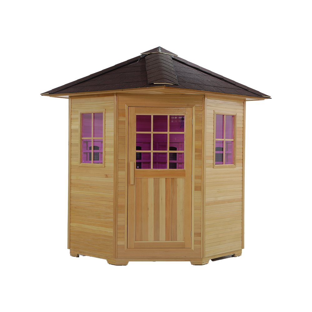 Custom Wholesale Backyard Outdoor 4 Person Infrared Sauna Room 019